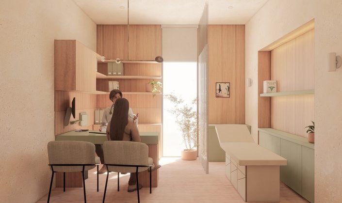 Natural materials and quiet detailing in the Clinico space